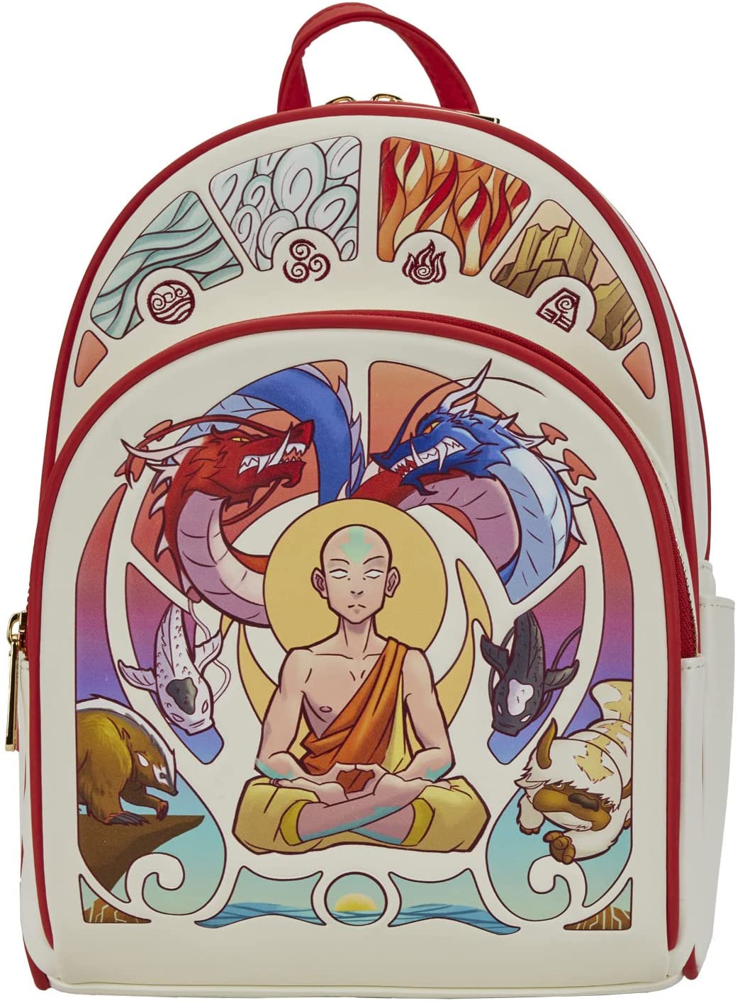 LOUNGEFLY Avatar Aang Meditation Womens Double Strap Shoulder Bag Purse