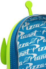 LOUNGEFLY Disney Toy Story Alien Pizza Planet Box Faux Leather Mini Backpack