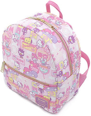 LOUNGEFLY Sanrio Hello Kitty Kawaii Convertible Double Strap Shoulder Bag Handbag Purse