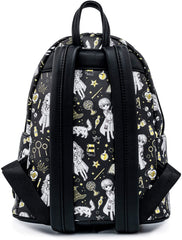 LOUNGEFLY Harry Potter Magical Elements All Over Print Womens Double Strap Shoulder Bag Purse