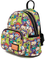 LOUNGEFLY Rugrats All Over Print Womens Double Strap Shoulder Bag Purse