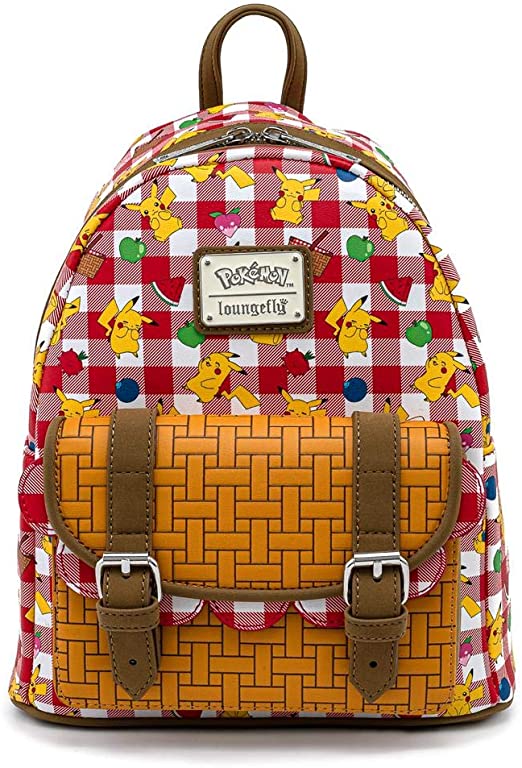 Loungefly Pokemon Pikachu Picnic Basket Double Strap Shoulder Bag