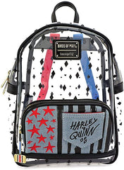 Loungefly Birds of Prey Harley Quinn Clear Mini Backpack