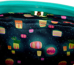 LOUNGEFLY Tangled Rapunzel Castle Glow in the Dark Crossbody Bag
