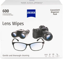 Zeiss Pre-Moistened Lens Cleaning Wipes, 6 x 5-Inches, 600 count