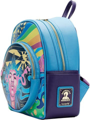 Loungefly Jimi Hendrix Psychedelic Landscape Zip Mini Backpack
