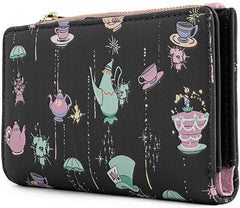 LOUNGEFLY Disney Alice In Wonderland A Very Merry Unbirthday To You Wallet