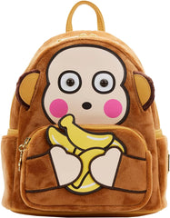 LOUNGEFLY Sanrio Monkichi Cosplay Womens Double Strap Shoulder Bag Purse
