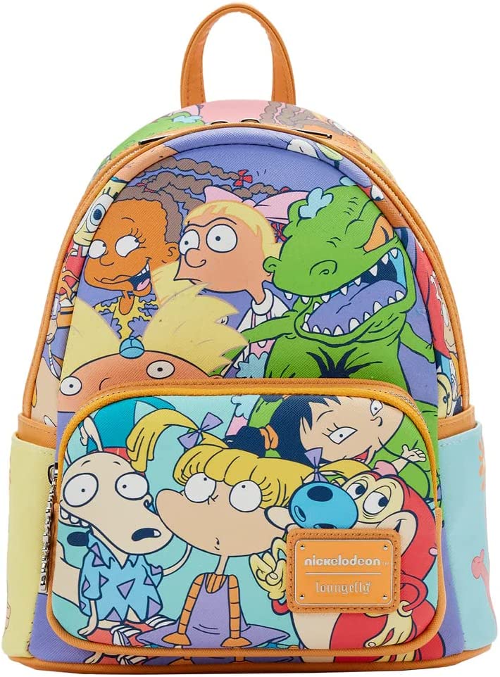 LOUNGEFLY Nickelodeon Nick 90's Color Block Double Strap Shoulder Bag