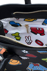 LOUNGEFLY X Disney Sensational 6 Outfits AOP Crossbody Bag