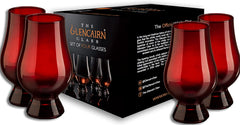 Red Glencairn Whisky Glass, Set of 4 in 4 Pack Gift Carton