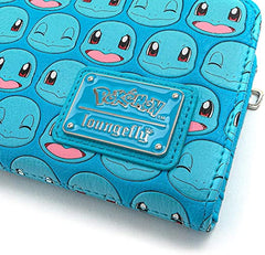 LOUNGEFLY x Pokemon Squirtle Faces Faux-Leather Flap Wallet