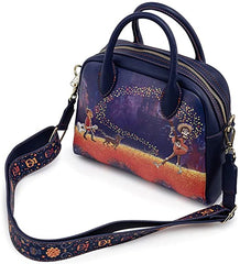 LOUNGEFLY Pixar Coco Marigold Bridge Guitar Strap Crossbody