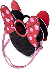 Loungefly Disney Minnie Mouse Quilted Pink Polka Dot Bow Crossbody Bag