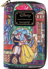 LOUNGEFLY Disney Princess Castle Series Belle Faux Leather Wallet