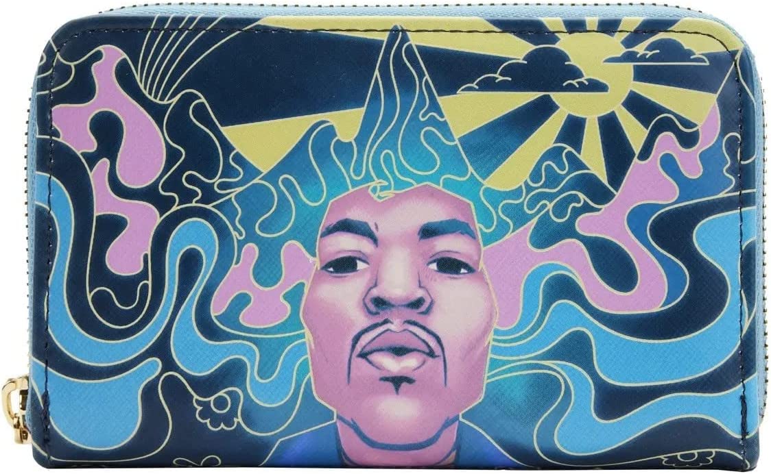 LOUNGEFLY Jimi Hendrix Psychedlic Glow Zip Around Wallet