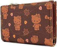 Loungefly Hello Kitty Pumpkin Spice All Over Print Flap Wallet