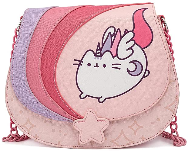 LOUNGEFLY Pusheen Unicorn Ombre Chain Strap Crossbody Bag