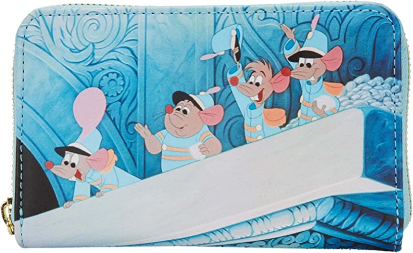 LOUNGEFLY Disney Cinderella Princess Scene Zip Around Wallet