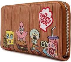 LOUNGEFLY x Nickelodeon SpongeBob SquarePants Krusty Krab Group Zip-Around Wallet