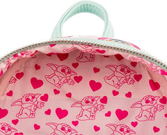 LOUNGEFLY Mandalorian Grogu Valentines Mini Backpack