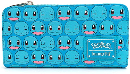LOUNGEFLY x Pokemon Squirtle Faces Faux-Leather Flap Wallet