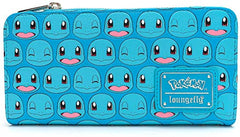 LOUNGEFLY x Pokemon Squirtle Faces Faux-Leather Flap Wallet