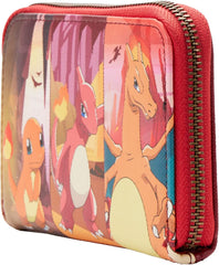 LOUNGEFLY Pokemon Charmander Evolutions Zip Around Wallet