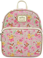 LOUNGEFLY x Pokemon Eevee and Pikachu Allover-Print Convertible Mini Backpack