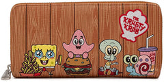LOUNGEFLY x Nickelodeon SpongeBob SquarePants Krusty Krab Group Zip-Around Wallet