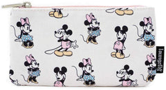 Loungefly Disney Mickey and Minnie Mouse All Over Print Cosmetic Pouch
