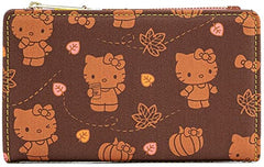 Loungefly Hello Kitty Pumpkin Spice All Over Print Flap Wallet