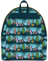 LOUNGEFLY Disney Robin Hood Sherwood All Over Print Womens Double Strap Shoulder Bag Purse