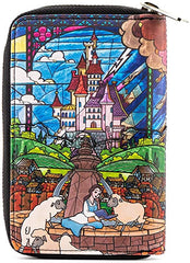 LOUNGEFLY Disney Princess Castle Series Belle Faux Leather Wallet