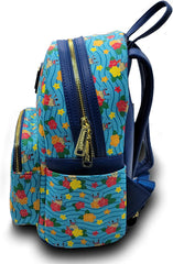 LOUNGEFLY x Pokemon Squirtle Flower All Over Print Mini Backpack