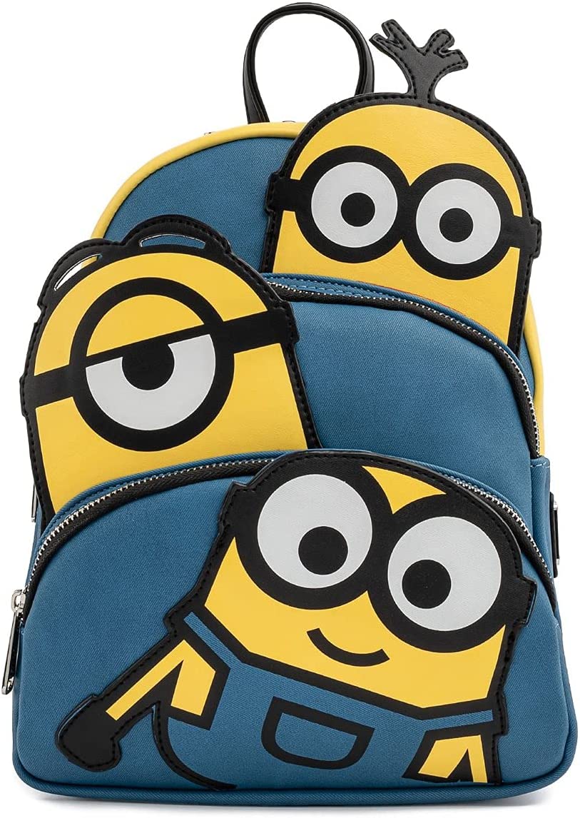 LOUNGEFLY Minions Triple Minion Bello Womens Double Strap Shoulder Bag Purse