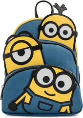 LOUNGEFLY Minions Triple Minion Bello Womens Double Strap Shoulder Bag Purse