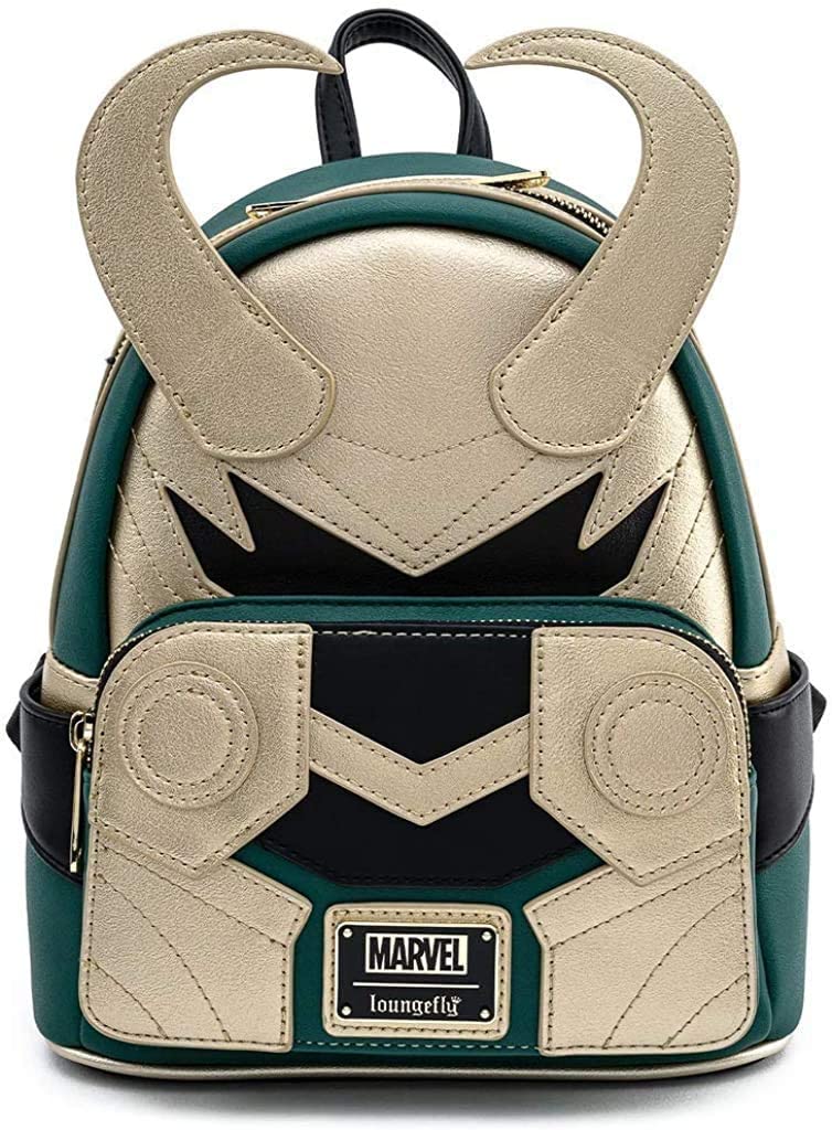 LOUNGEFLY Marvel Loki Classic Cosplay Womens Double Strap Shoulder Bag Purse