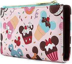 LOUNGEFLY Mickey and Minnie Mouse Sweets Flap Wallet