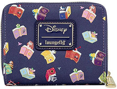 LOUNGEFLY Disney Princess Books Zip Around Wallet