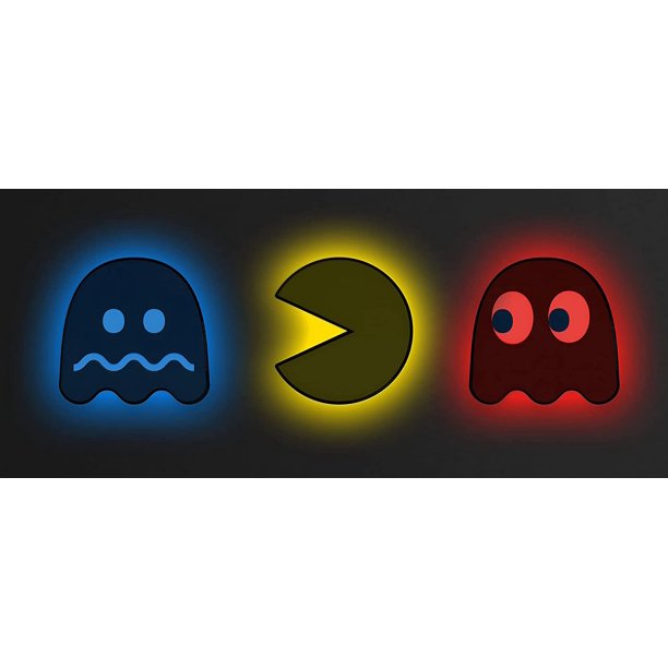 PAC-MAN Silhouette Lights Officially Licensed Collectibles - Set of 3, Arcade1Up