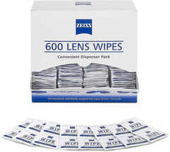 Zeiss Pre-Moistened Lens Cleaning Wipes, 6 x 5-Inches, 600 count