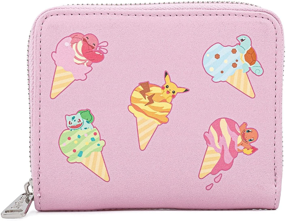 Loungefly Pokemon Ice Cream Denim Zip Wallet