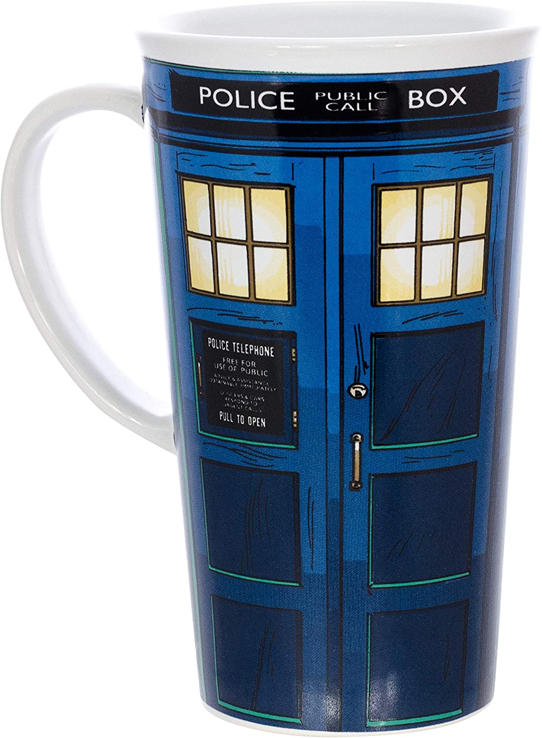 Se7en20 Doctor Who Ceramic Tardis Police Box Tumbler 13th Doctor 12oz