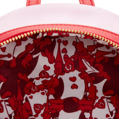 LOUNGEFLY Disney Alice in Wonderland Painting the Roses Red Womens Double Strap Shoulder Bag Purse