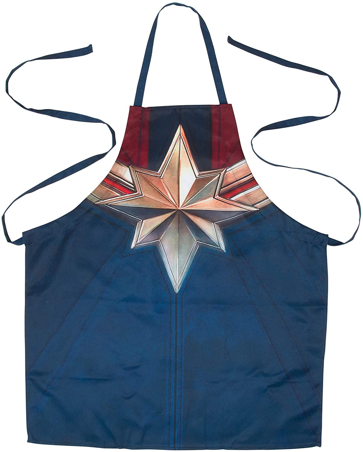 CAPTAIN MARVEL Kitchen Apron - One Size Fits Most - Super for Avengers Fans Who Like to Bake and Cook - Polyester