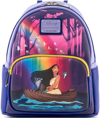 LOUNGEFLY Disney Pocohontas Just Around The River Bend Womens Double Strap Shoulder Bag Purse