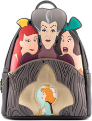 LOUNGEFLY Disney Villains Scene Evil Stepmother and Stepsisters Womens Double Strap Shoulder Bag Purse