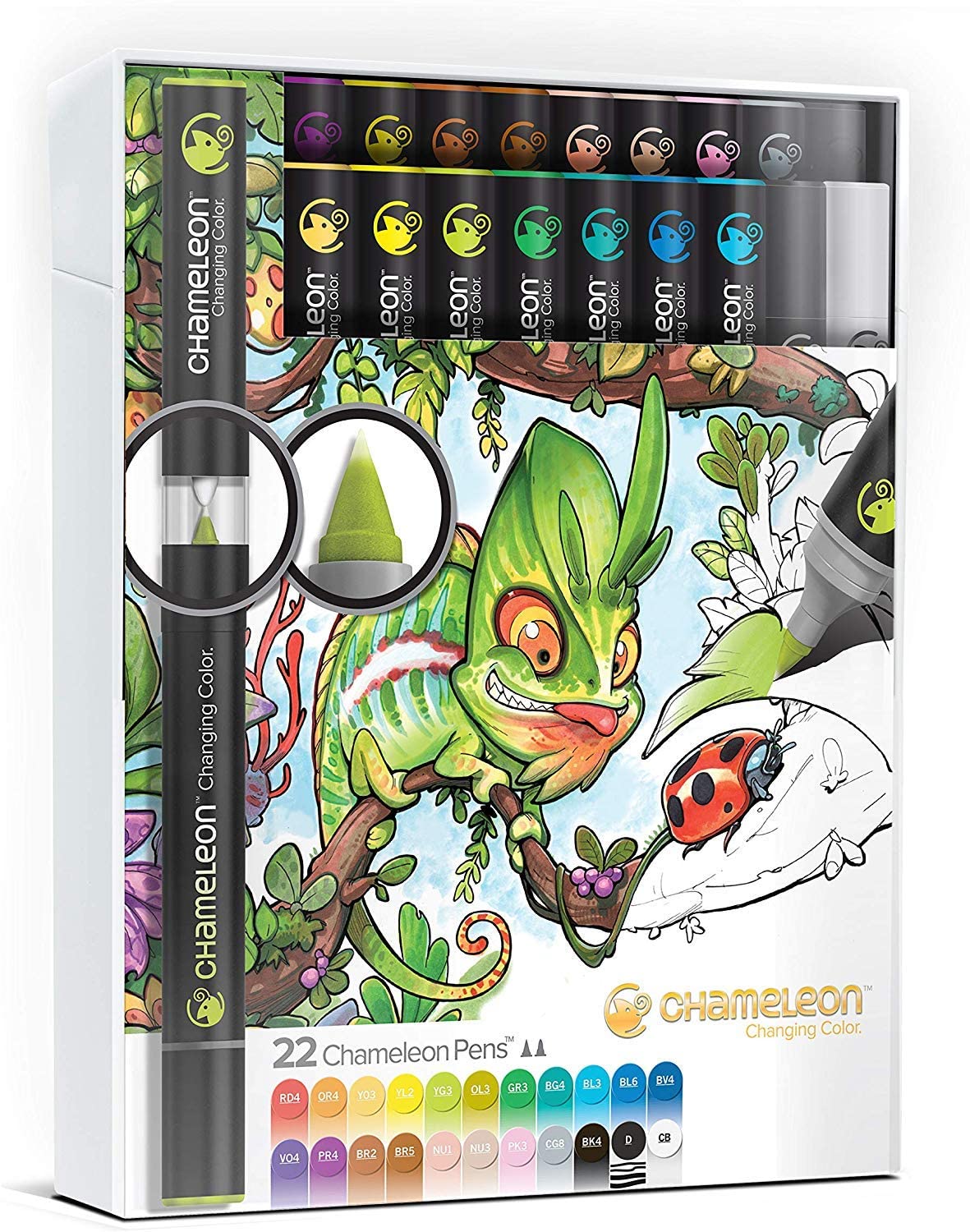 CHAMELEON  - Chameleon Art Products, Chameleon Color Tones, Deluxe Set - 22 Pens