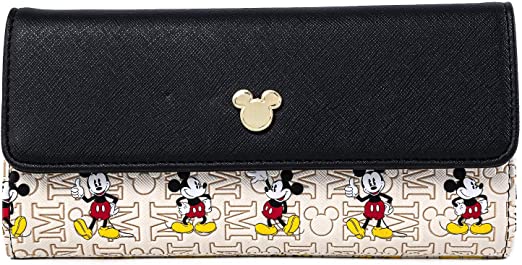 LOUNGEFLY Disney Mickey Mouse Hardware Faux Leather Wallet